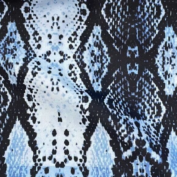 New Rachel Rachel Roy Desert Snake Cut Out One Piece Swimsuit Blue Reptile Sz S - Picture 6 of 10